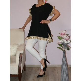 Arany szegélyes tunika! fekete L-XL