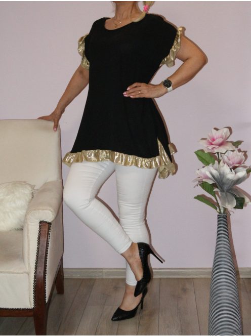 Arany szegélyes tunika! fekete L-XL