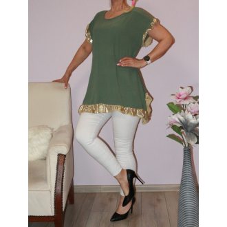 Arany szegélyes tunika! khaki L-XL