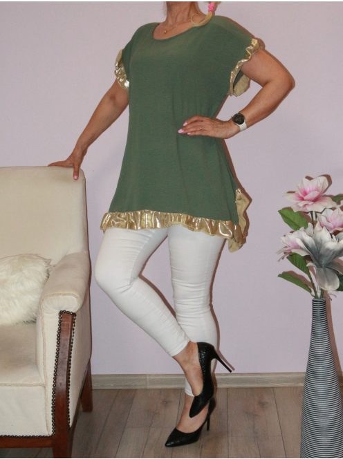 Arany szegélyes tunika! khaki L-XL