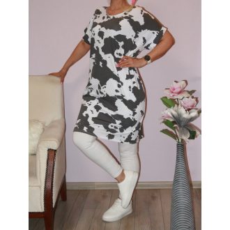 Folt mintás,zsebes tunika! szürke L-XXL