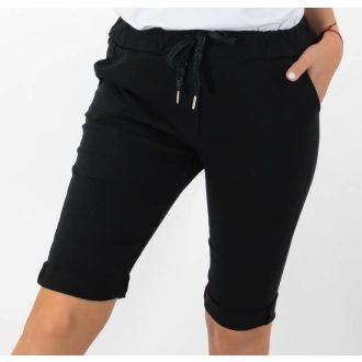 Zsebes,gumis derekú capri nadrág! fekete  L-XXL