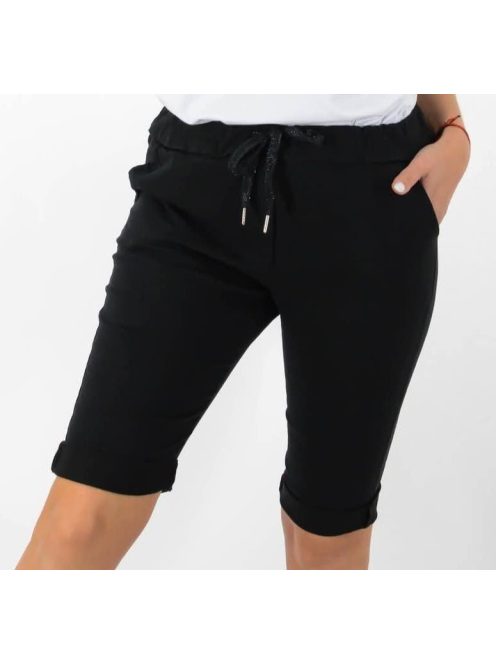 Zsebes,gumis derekú capri nadrág! fekete  L-XXL