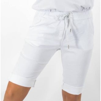 Zsebes,gumis derekú capri nadrág! fehér L-XXL