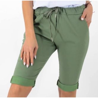 Zsebes,gumis derekú capri nadrág! khaki L-XXL