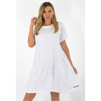 Kereknyakú A vonalú ruha ! fehér XL-XXL