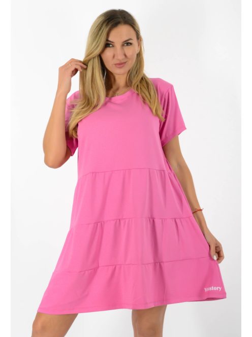 Kereknyakú A vonalú ruha ! rózsaszín XL-XXL