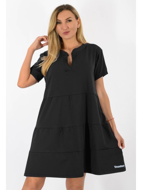 Ingnyakú A vonalú ruha ! fekete XL-XXL