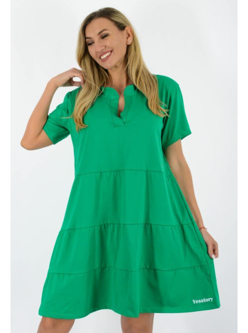 Ingnyakú A vonalú ruha ! zöld XL-XXL