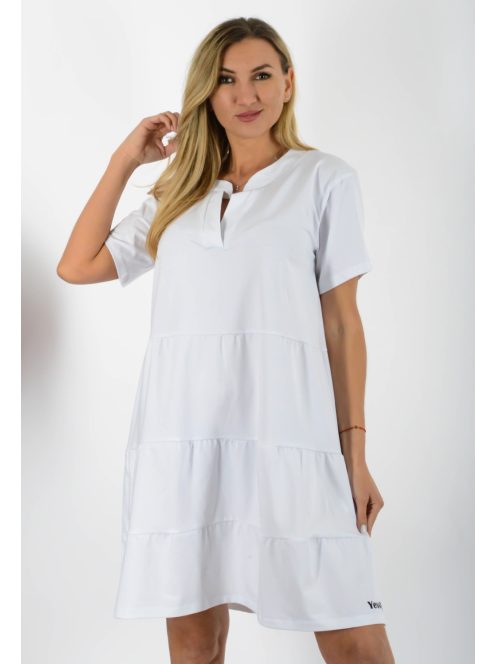 Ingnyakú A vonalú ruha ! fehér XL-XXL