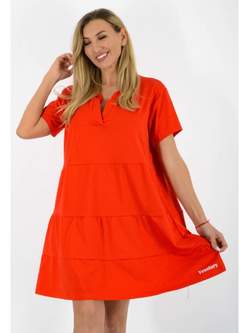 Ingnyakú A vonalú ruha ! piros XL-XXL