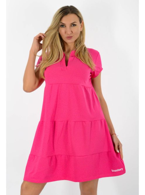 Ingnyakú A vonalú ruha ! pink M-L