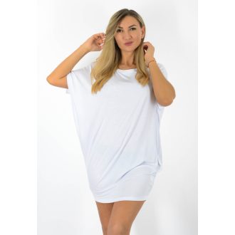 Egyszínű lenge tunika! fehér L-XXL