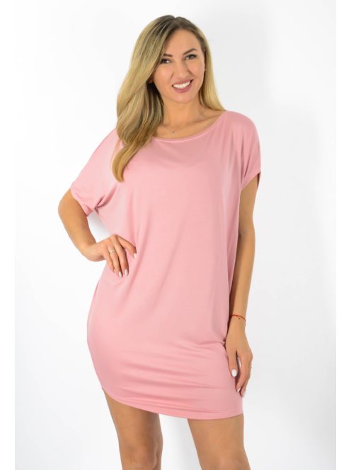 Egyszínű lenge tunika! púderrózsaszín L-XXL