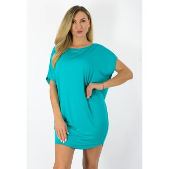 Egyszínű lenge tunika! türkizzöld L-XXL