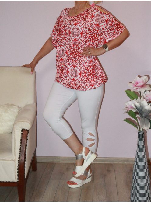  Mintás nyitott vállú 3/4-es leggingszes szett ! XL-XXL