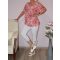  Mintás nyitott vállú 3/4-es leggingszes szett ! XL-XXL