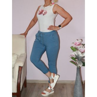 Zsebes ,gumisderekú nadrág ! farmerkék L-XXL