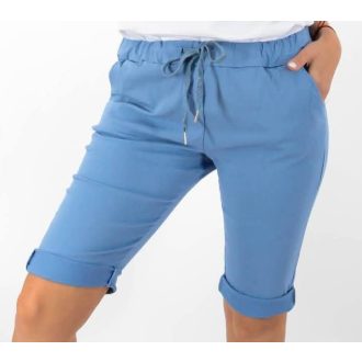 Zsebes,gumis derekú capri nadrág! farmerkék L-XXL