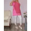 Oldala flitteres tépett, A vonalú tunika ! pink XL-XXL