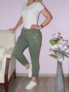 Gombdíszes,zsebes ,gumisderekú nadrág ! khaki  L-XL