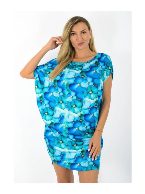 Virágos,aszimmetrikus, lenge tunika!  L-XXL