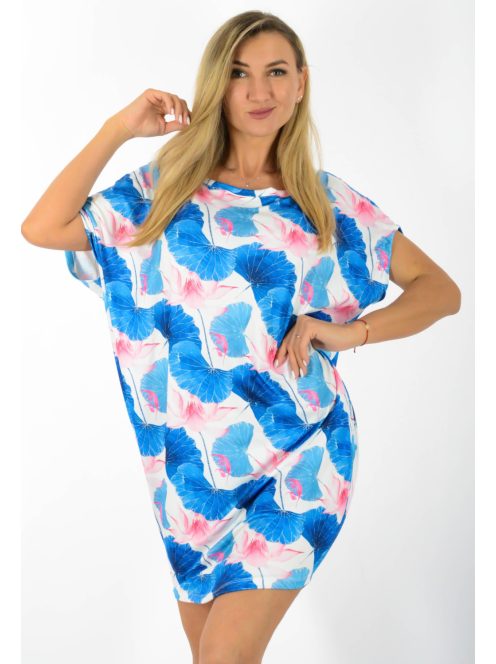 Egzotikus virágos,aszimmetrikus, lenge tunika!  L-XXL