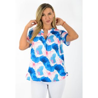 Egzotikus virágos, ingfazonú ,gumis aljú felső!  L-XXL