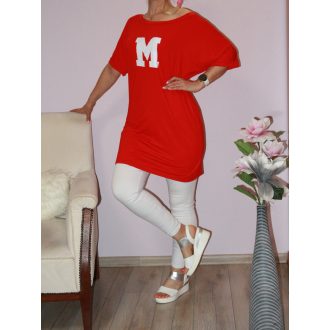 M betűs,pamut tunika! piros L-XXL