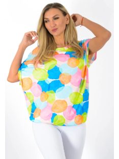   Színes pöttyös,aszimmetrikus,gumis aljú Yesstory felső !  L-XXL