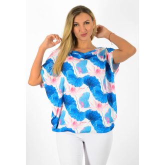   Egzotikus virágos,aszimmetrikus,gumis aljú Yesstory felső !  L-XXL