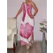 Leveles,félpántos,zsebes ,push-up-os maxi ruha! fukszia M-XL