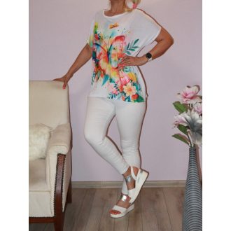 Lepkés,virágos felső !  L-XXL