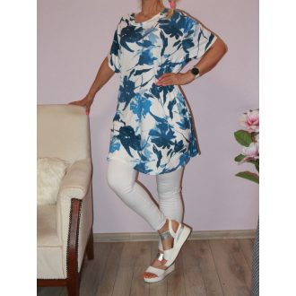 Mintás A vonalú tunika/ruha ! fehér-kék XL-XXL