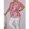 Lepkés,gumis aljú, muszlin felső! pink-fehér L-XXL