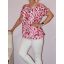 Lepkés,gumis aljú, muszlin felső! pink-fehér L-XXL