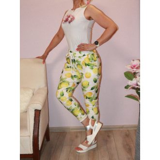 Citrom mintás,gumisderekú,zsebes nadrág!  M-XL