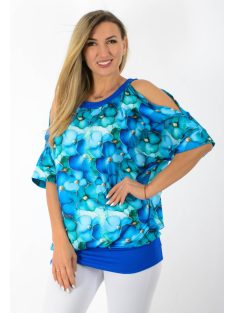 Virág mintás,válla nyitott,denevérujjas felső!   L-XXL