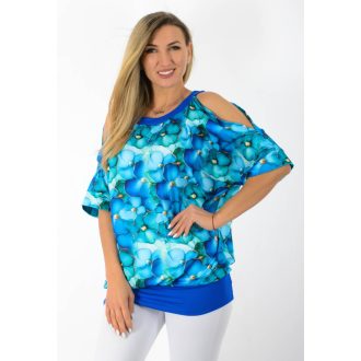 Virág mintás,válla nyitott,denevérujjas felső!   L-XXL