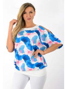   Egzotikus virágos,válla nyitott,denevérujjas felső!   L-XXL