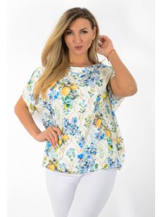   Citrom,virág mintás,aszimmetrikus,gumis aljú  felső !  L-XXL
