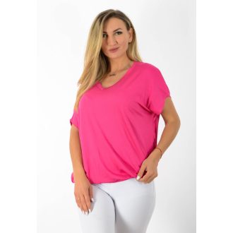 V nyakú,aszimmetrikus,gumis aljjú felső ! pink L-XXL
