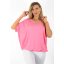V nyakú,aszimmetrikus,gumis aljjú felső ! rózsaszín L-XXL