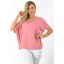 V nyakú,aszimmetrikus,gumis aljjú felső ! púderrózsaszín L-XXL