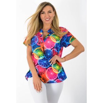   Trópusi gyümölcsös, ingfazonú ,gumis aljú felső!  L-XXL