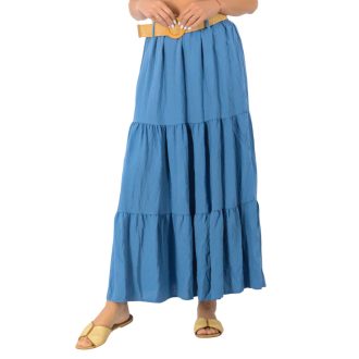 Öves,gumis derekú maxiszoknya! farmerkék S-XL