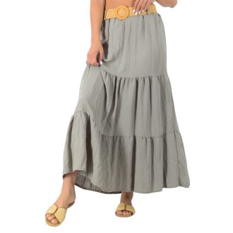 Öves,gumis derekú maxiszoknya! cappuccino S-XL