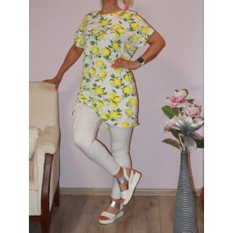 Citromos,eleje húzott,pamut tunika!  L-XXL
