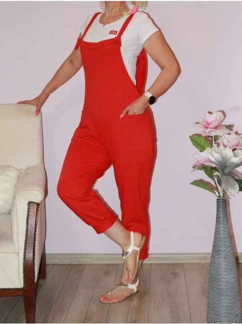 Zsebes,kantáros,pamut nadrág! piros M-XL