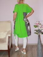 Mintás,zsebes,oldala húzott tunika! kiwizöld XL-3XL